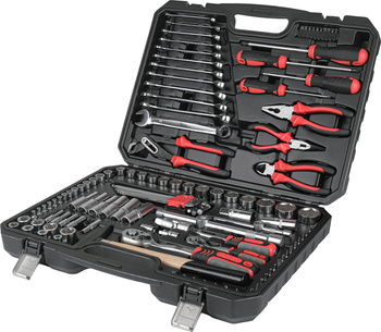 Zestaw narzędzi 1/4" 1/2" 122 szt.