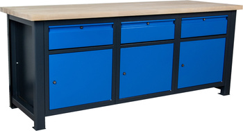 Stół narzędziowy z szufladami i szafkami do warsztatu dla mechanika DP 2020