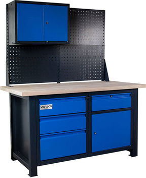 Stół garażowy z nadstawką szufladami i szafkami MS 1426