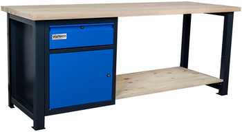 Stół montażowy z szafką, półką i szufladą do warsztatu DP 2003