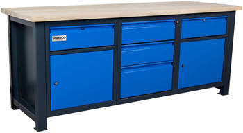 Stół narzędziowy składany z szufladami i szafkami do warsztatu dla mechanika DP 2021