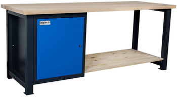Stół montażowy z półką i szafką do warsztatu DP 2004