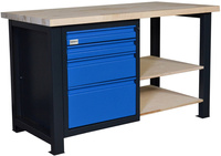 Stół garażowy z czterema szufladami i dwiema pólkami MS 1436